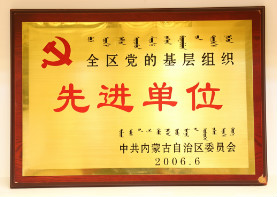 2006年6月,全区党的基层组织先进单位